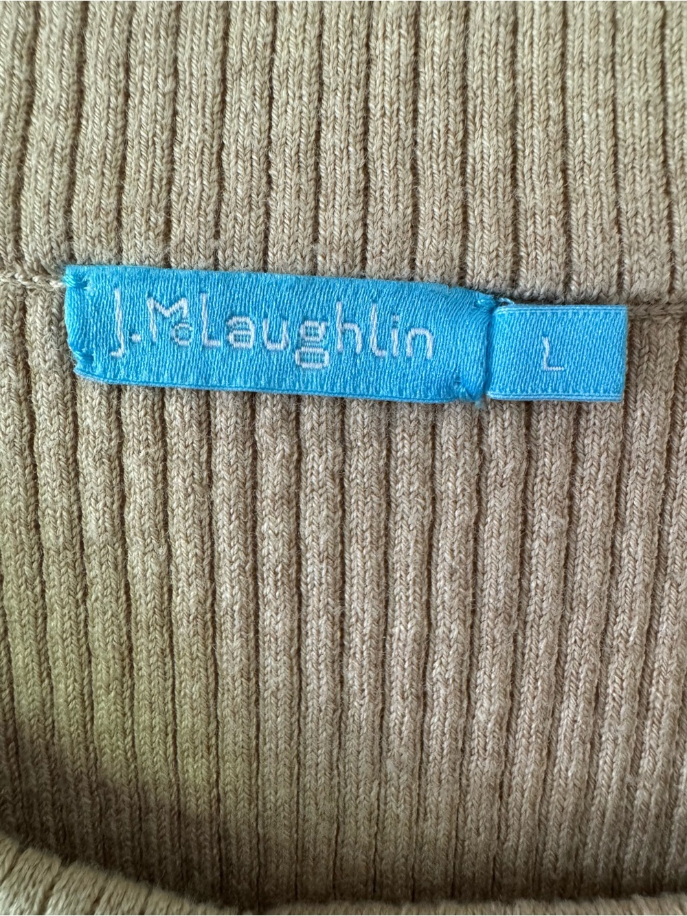 J. McLaughlin Cream Ribbed Button-Front Cardigan - Picture 2 of 5